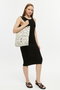 Zoozie Bags 2207 Bolsa de Bolso 100% Algodón, Crema y Negro, 38x42x8 cm